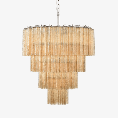 Velanora Chandelier Cascade Layered Glass Elegant Vintage