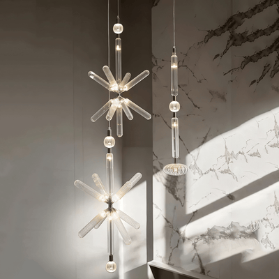 Tika Pendant Lamp Crystal Cylinder Cipher Contemporary