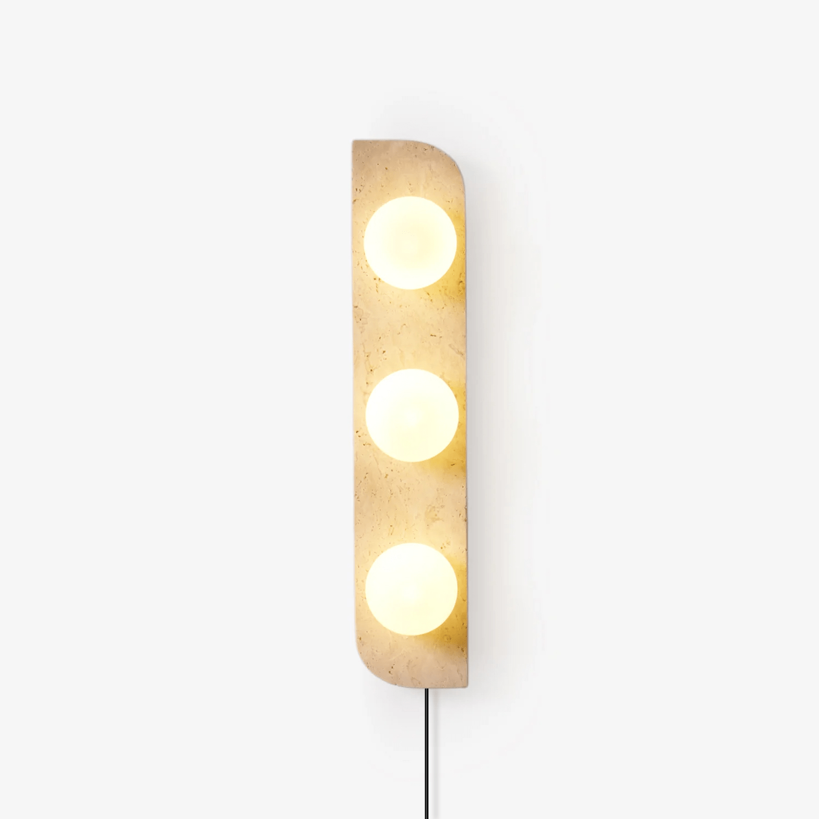 Serearia Minimalist Travertine Plug-In Wall Light