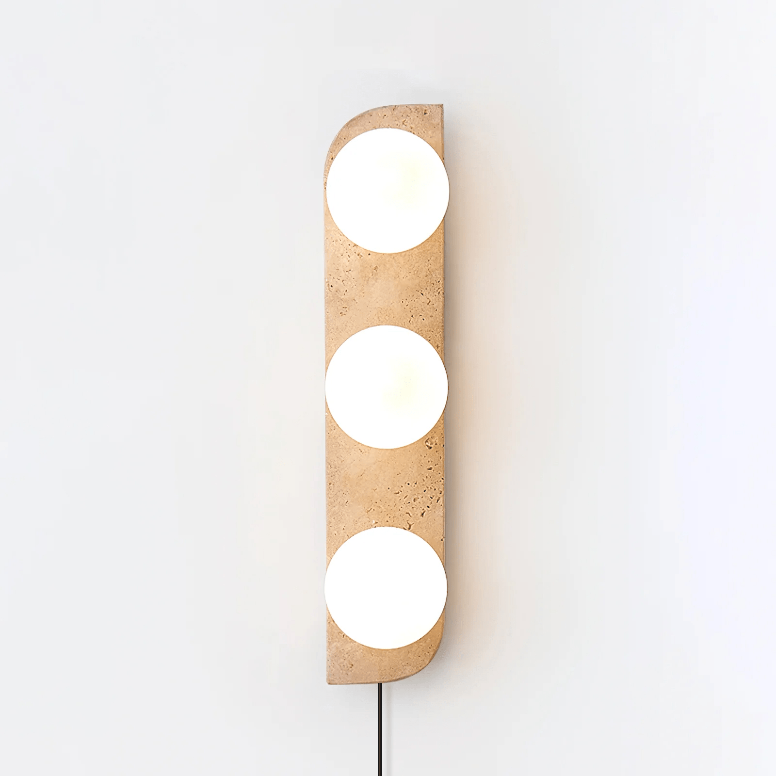 Serearia Minimalist Travertine Plug-In Wall Light