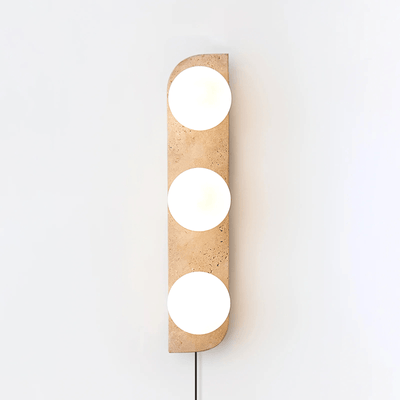 Serearia Minimalist Travertine Plug-In Wall Light
