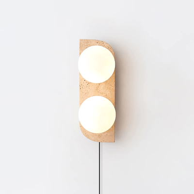 Serearia Minimalist Travertine Plug-In Wall Light