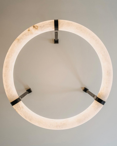Tarys Alabaster Chandeliers  Ring Leather Strap Version B