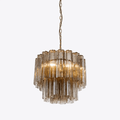 Aelox Chandelier Small Treviso Murano Glass Tube