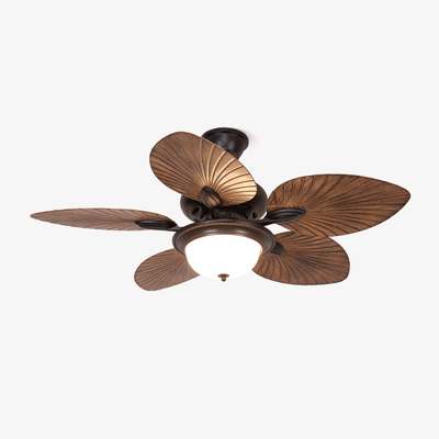 Alora Tropical Wood Ceiling Fan Light - Neutral Decor