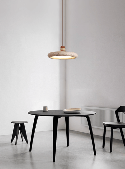 Cuvarora Disc Travertine Pendant Light