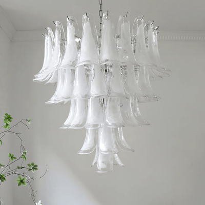 Celiian Chandelier Murano Glass Petals Vintage