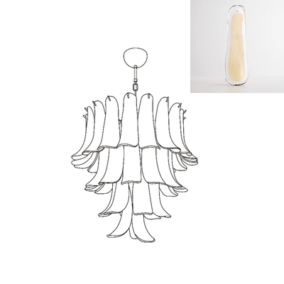 Celiian Chandelier Murano Glass Petals Vintage