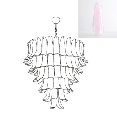 Celiian Chandelier Murano Glass Petals Vintage