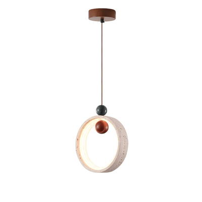 Vovinyra Circular Travertine Pendant Light