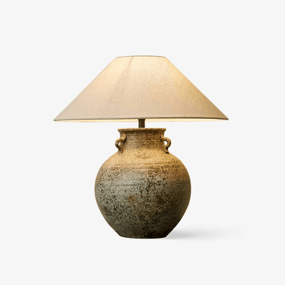 Doria Verdigris Handle Table Lamp