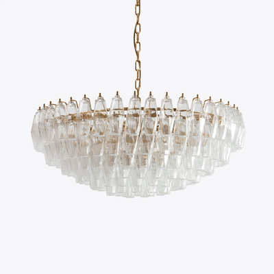 Naely Chandelier Clear Murano Glass Polyhedron Vintage