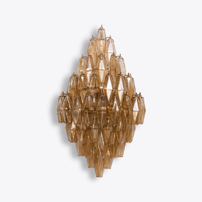 Aurora Wall Light Amber Diamond Polyhedron Vintage - Neutral Decor