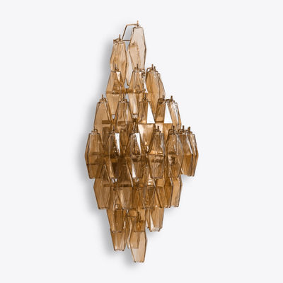 Aurora Wall Light Amber Diamond Polyhedron Vintage - Neutral Decor