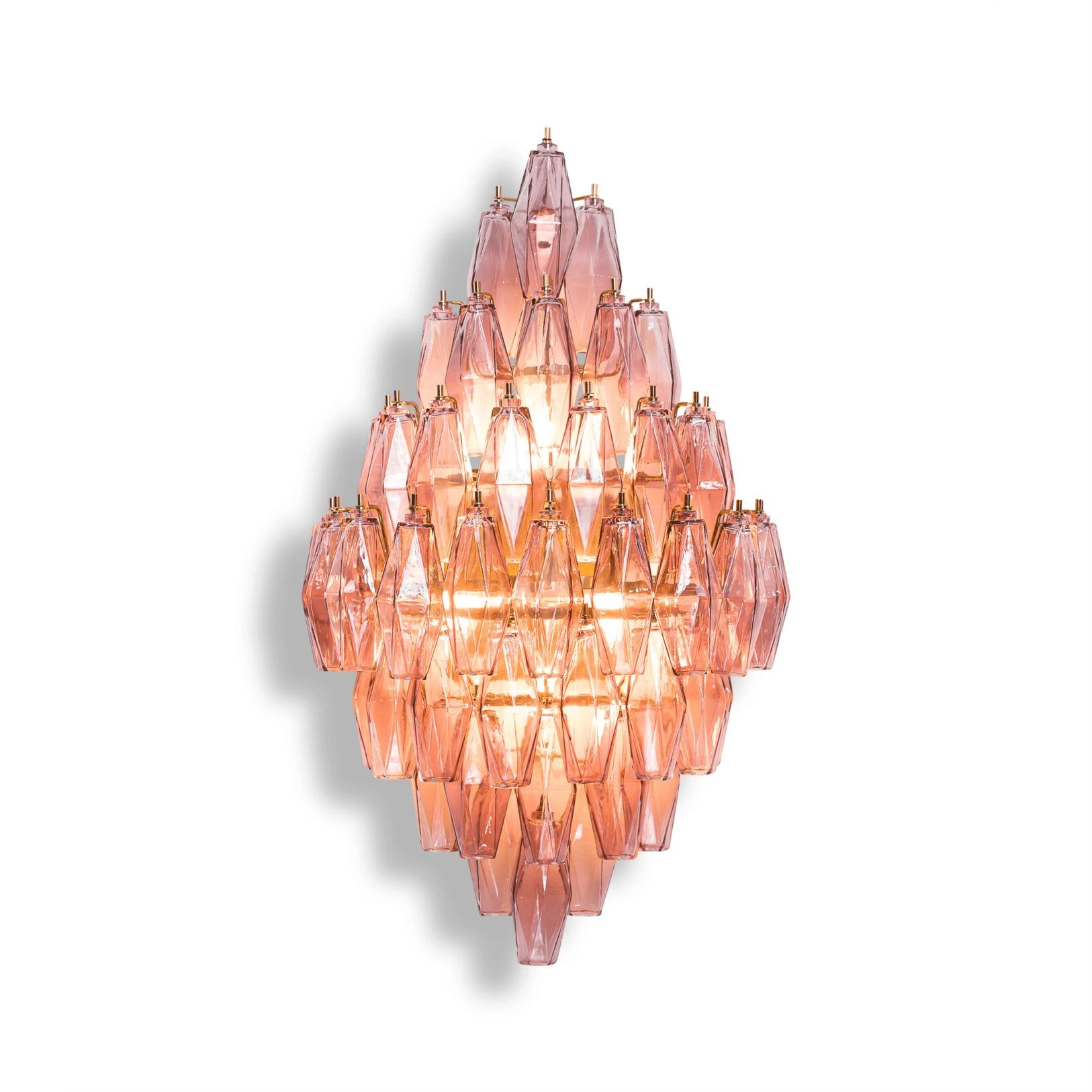 Aurora Wall Light Amber Diamond Polyhedron Vintage - Neutral Decor