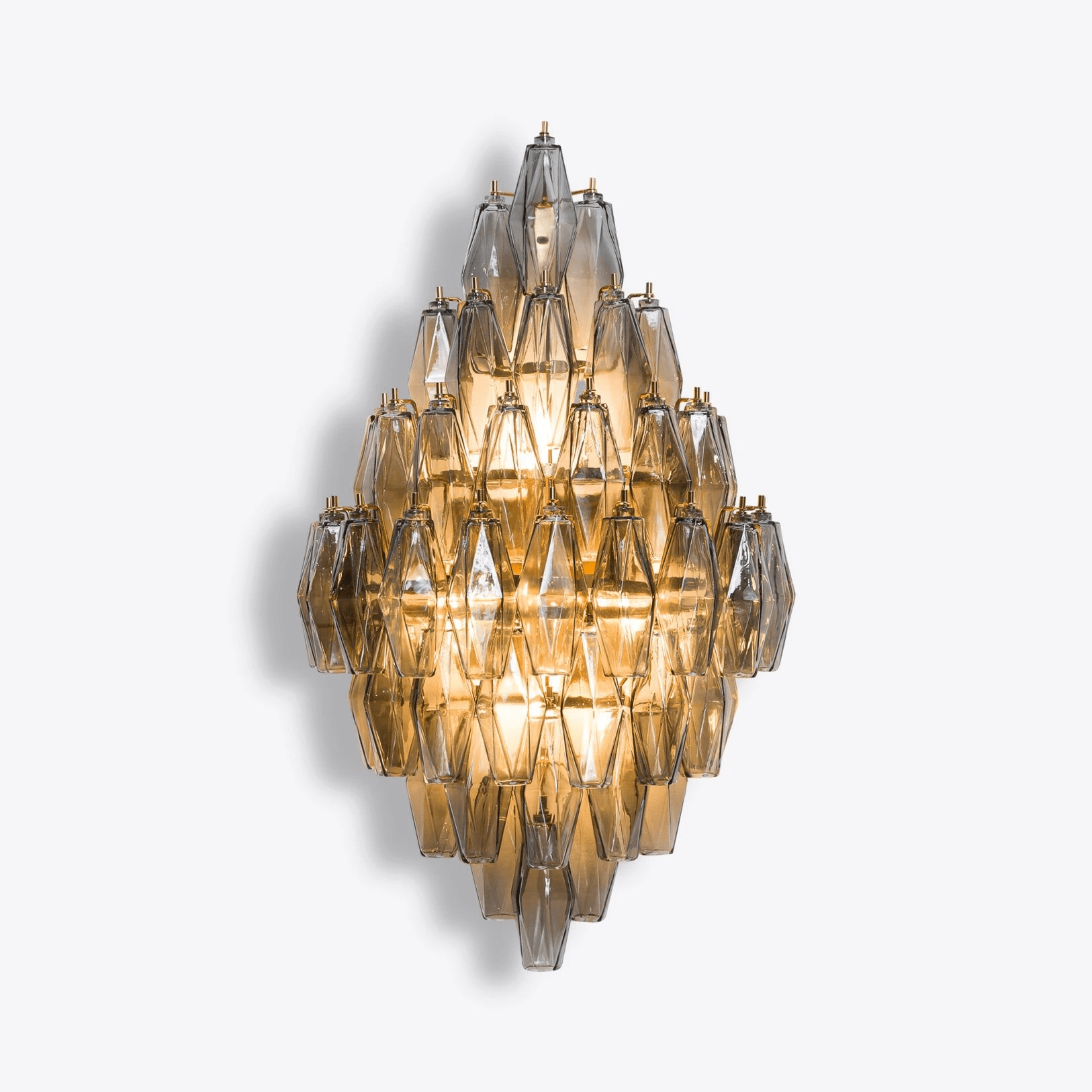 Aurora Wall Light Amber Diamond Polyhedron Vintage - Neutral Decor