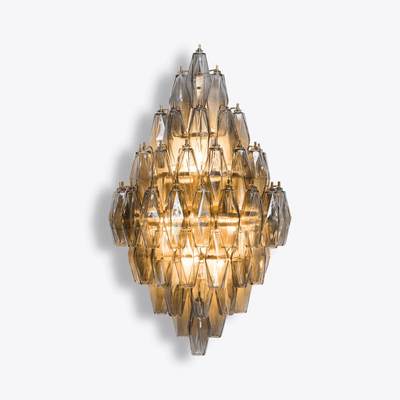 Aurora Wall Light Amber Diamond Polyhedron Vintage - Neutral Decor
