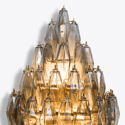 Aurora Wall Light Amber Diamond Polyhedron Vintage - Neutral Decor
