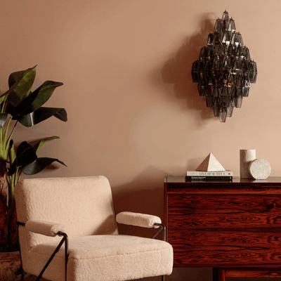 Aurora Wall Light Amber Diamond Polyhedron Vintage - Neutral Decor