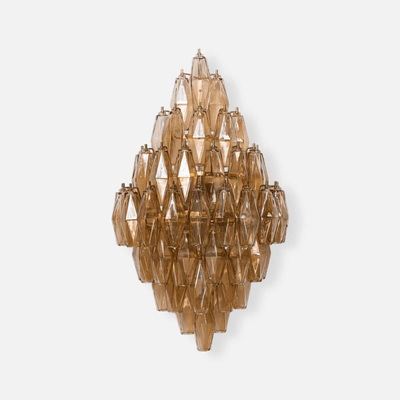 Aurora Wall Light Amber Diamond Polyhedron Vintage - Neutral Decor