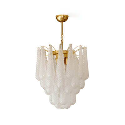 Velivena Chandelier Murano Glass Drops Frosted Teardrop