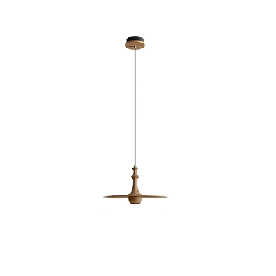 Spindle Wooden Spin Pendant Light