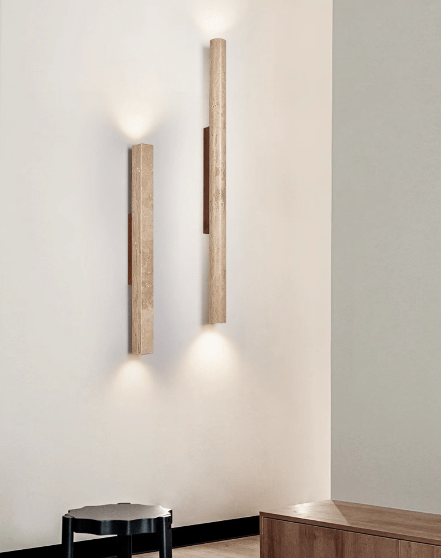 Noriira Minimalist Travertine Wall Light