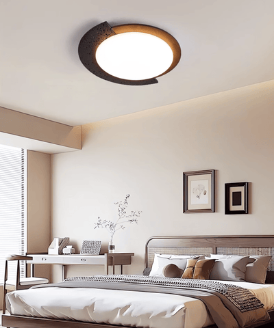 Taveira Asymmetrical Black Travertine Ceiling Light