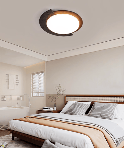 Taveira Asymmetrical Black Travertine Ceiling Light