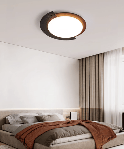 Taveira Asymmetrical Black Travertine Ceiling Light