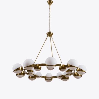 LuminaSphere Modern Brass Chandelier