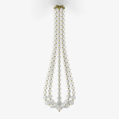 PearlCascade Glass Bead Chandelier