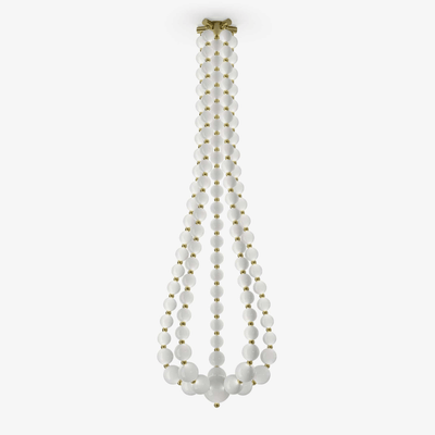 PearlCascade Glass Bead Chandelier