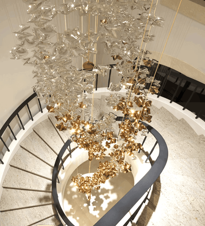 Nephele Crystal Leaf Chandelier