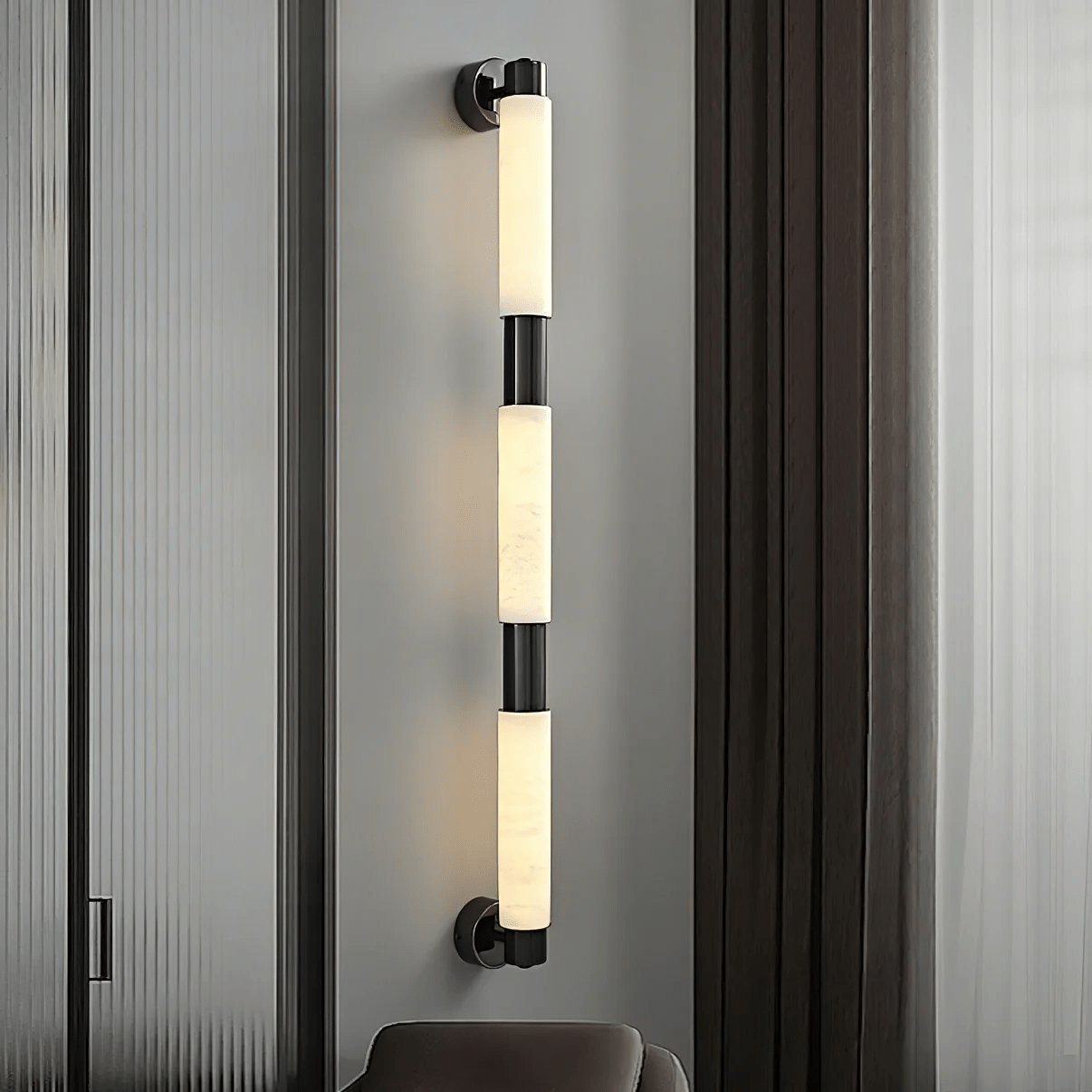Ospix Alabaster Brass Wall Light