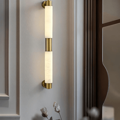 Ospix Alabaster Brass Wall Light