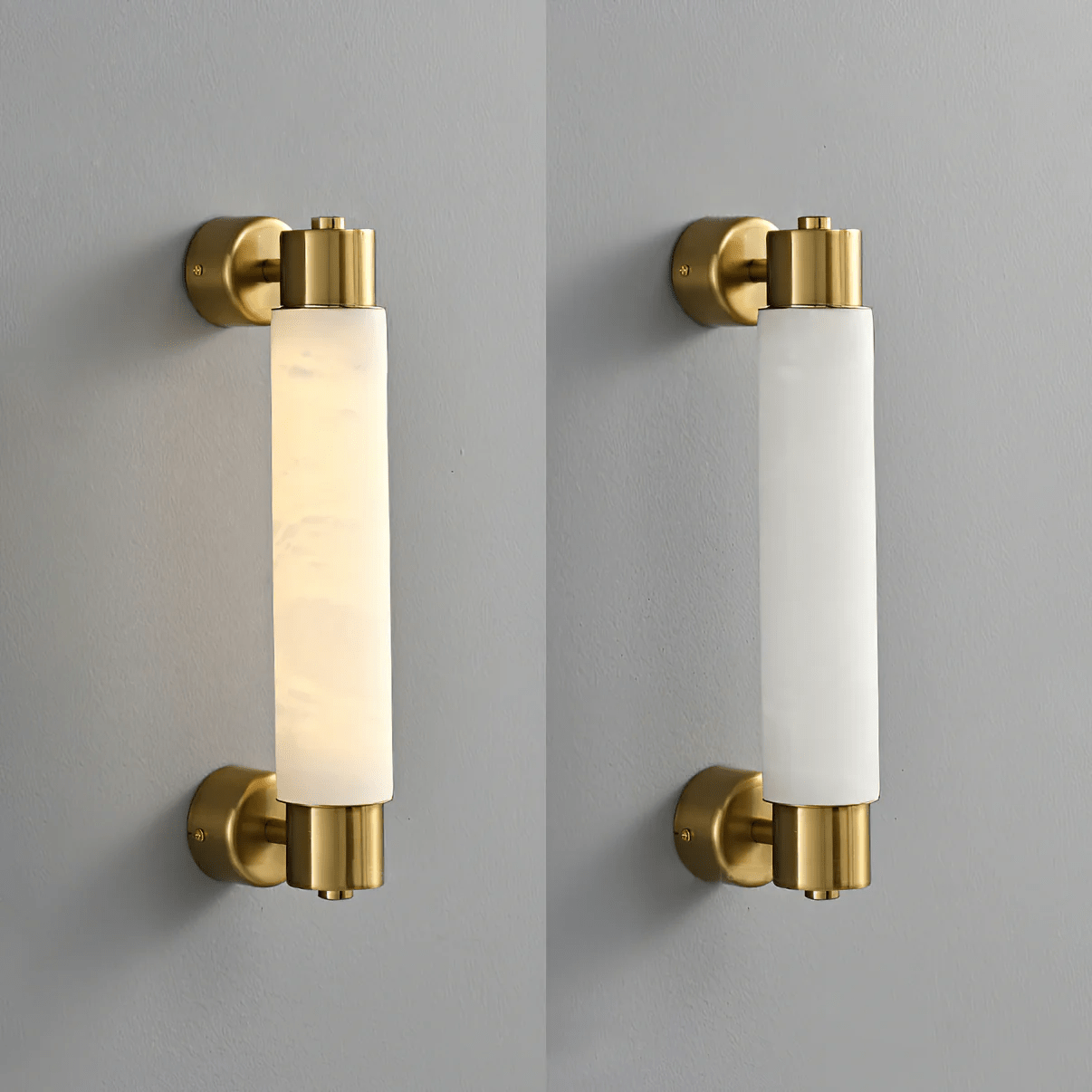 Ospix Alabaster Brass Wall Light