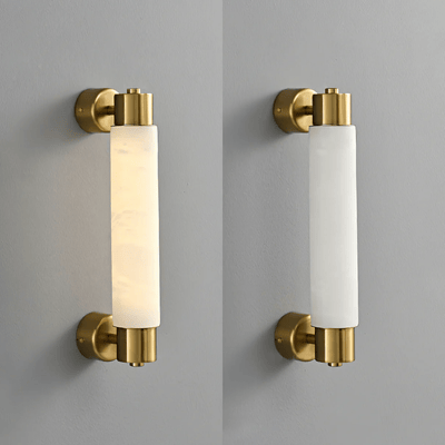 Ospix Alabaster Brass Wall Light