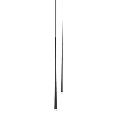 Reveno Chandelier Linear Slender Black Minimalist