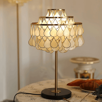Jacob Luxury  Teardrops  Shell Table Lamp