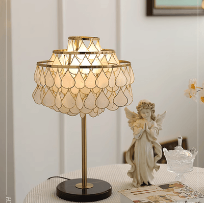 Jacob Luxury  Teardrops  Shell Table Lamp