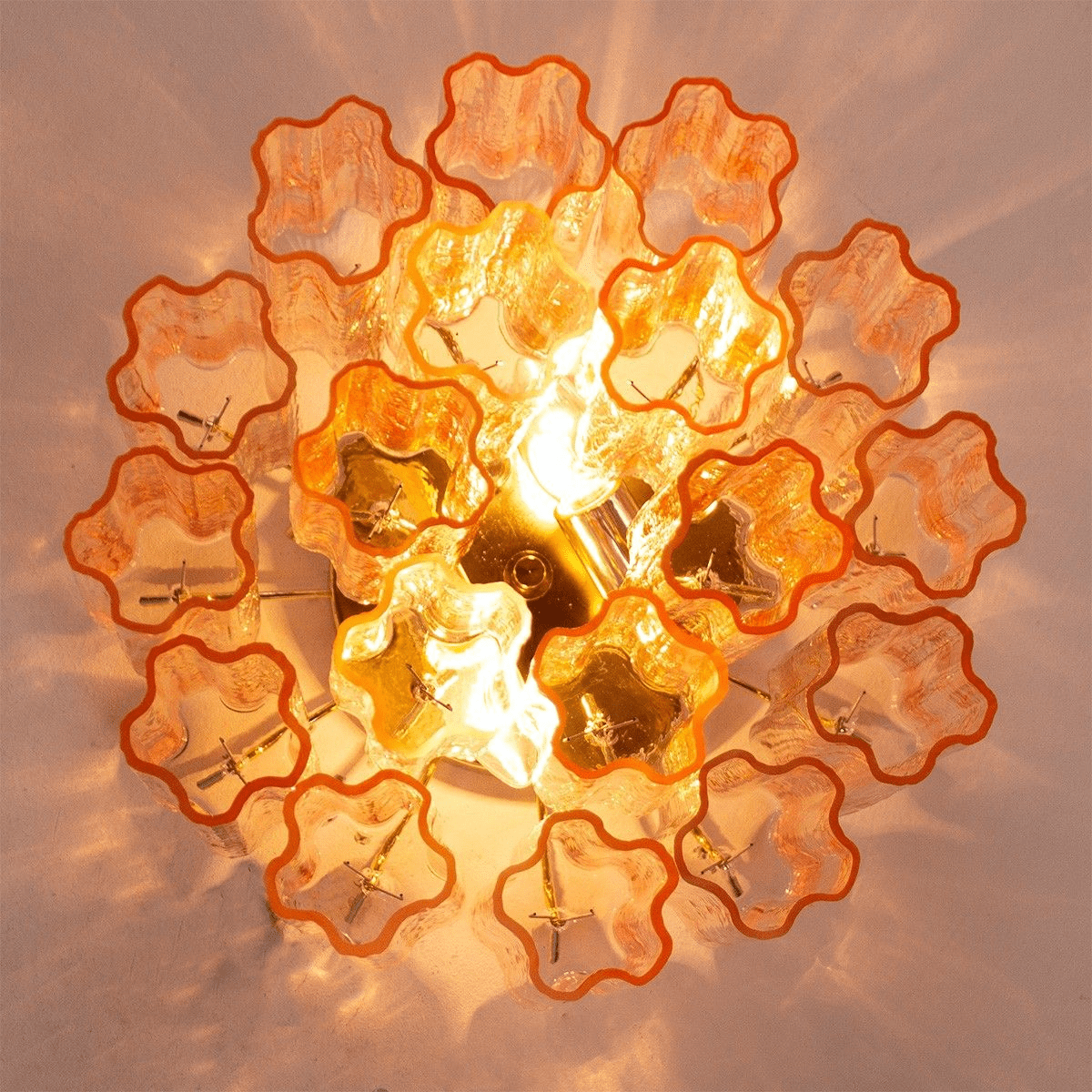 Aurora Ceiling Lamp Pink Waterfall Style - Neutral Decor