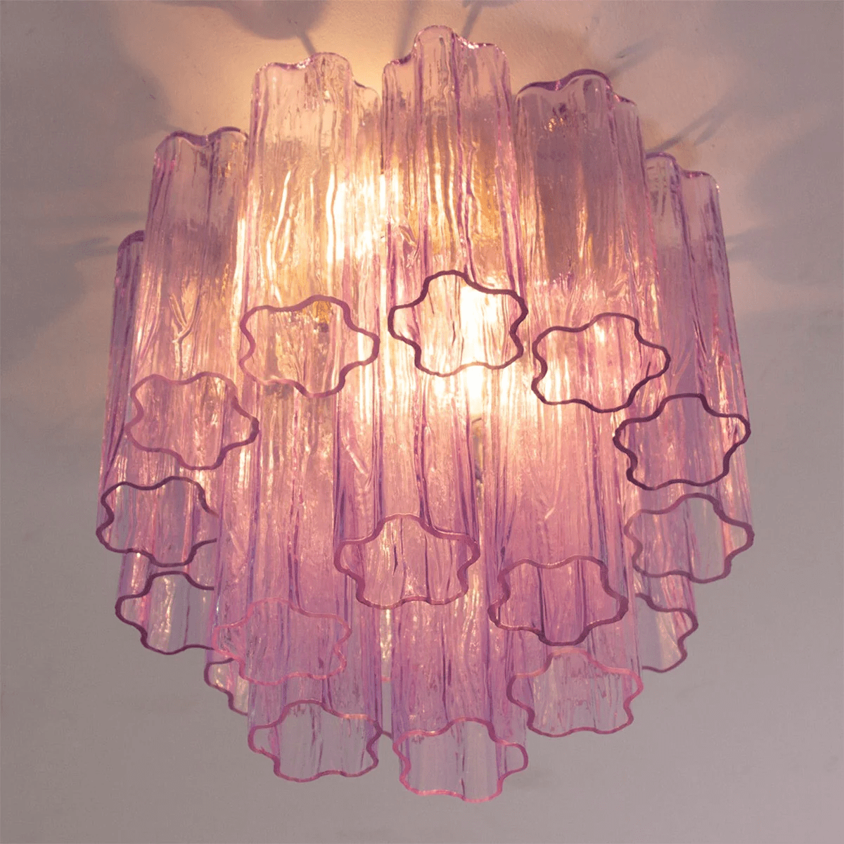 Aurora Ceiling Lamp Pink Waterfall Style - Neutral Decor