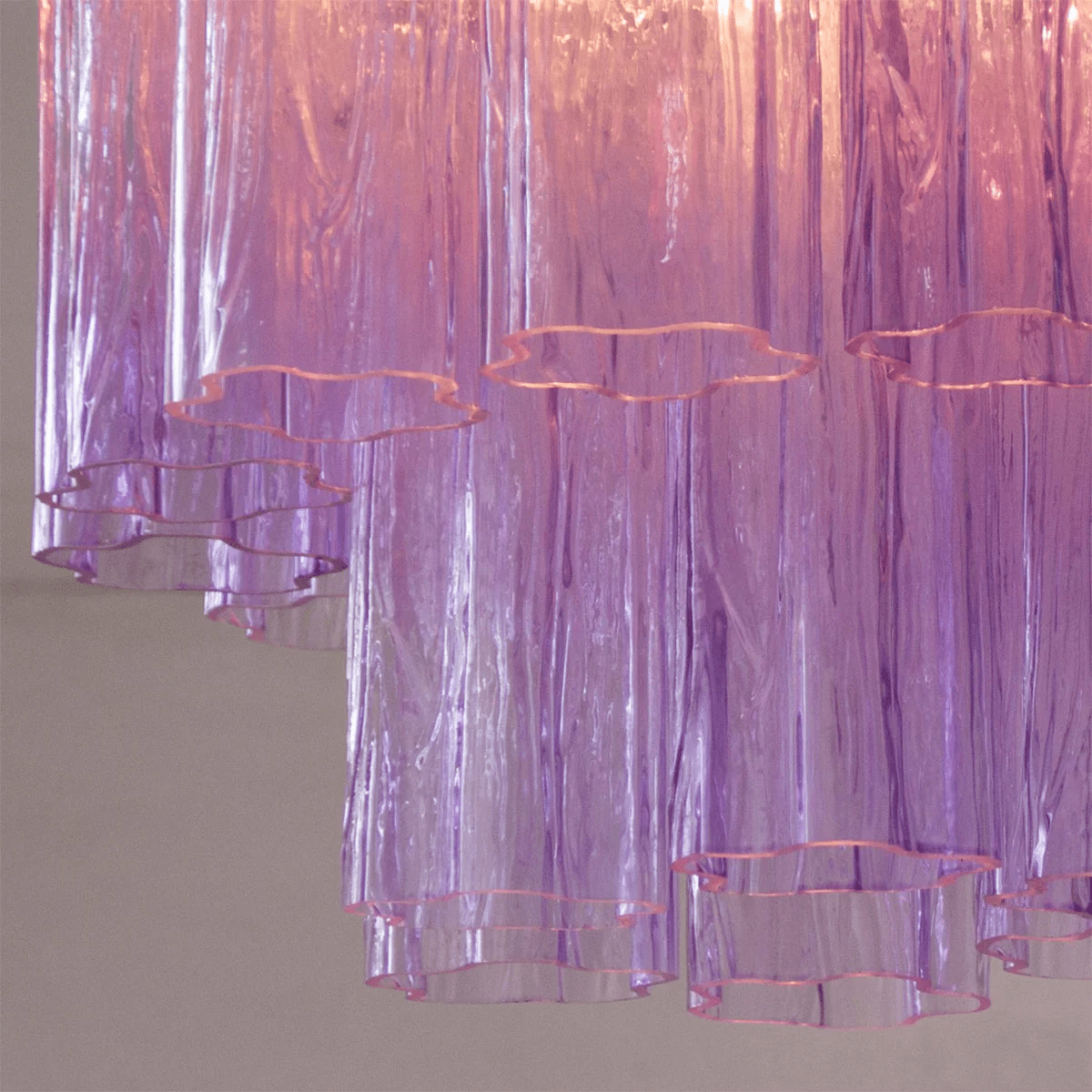 Aurora Ceiling Lamp Pink Waterfall Style - Neutral Decor