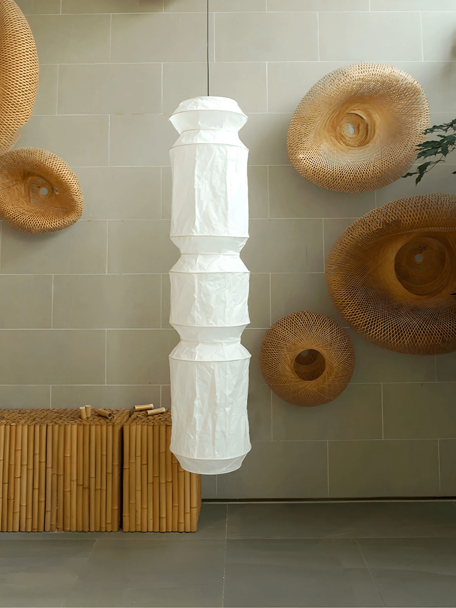 Elsie Vinyage Paper Pendant Light