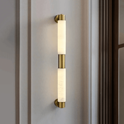 Ospix Alabaster Brass Wall Light