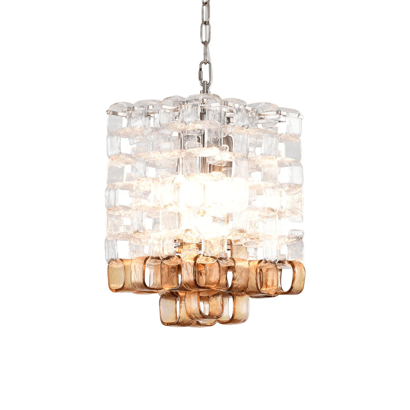Orielis Chandelier Murano Glass Interlocking Geometric