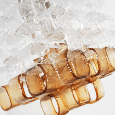 Orielis Chandelier Murano Glass Interlocking Geometric