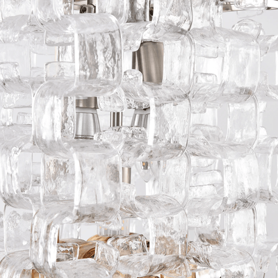 Orielis Chandelier Murano Glass Interlocking Geometric