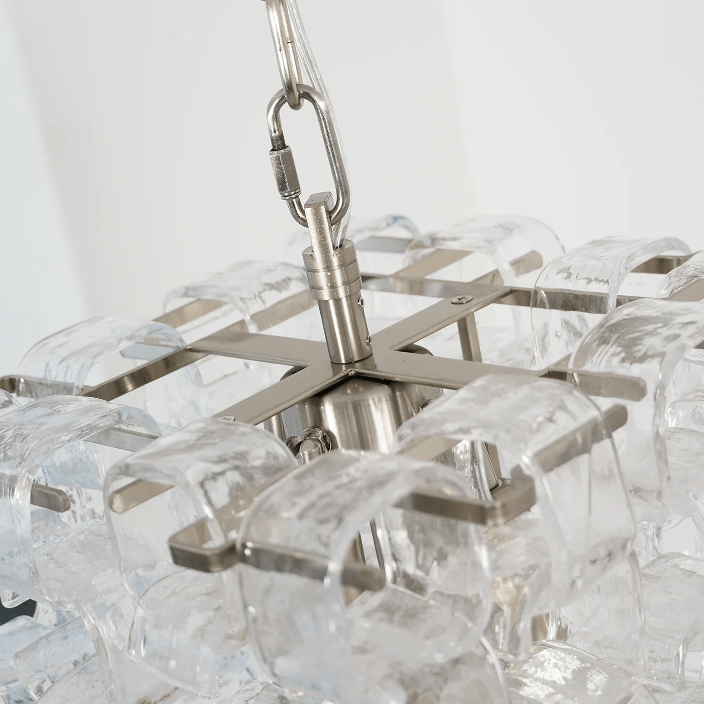 Orielis Chandelier Murano Glass Interlocking Geometric